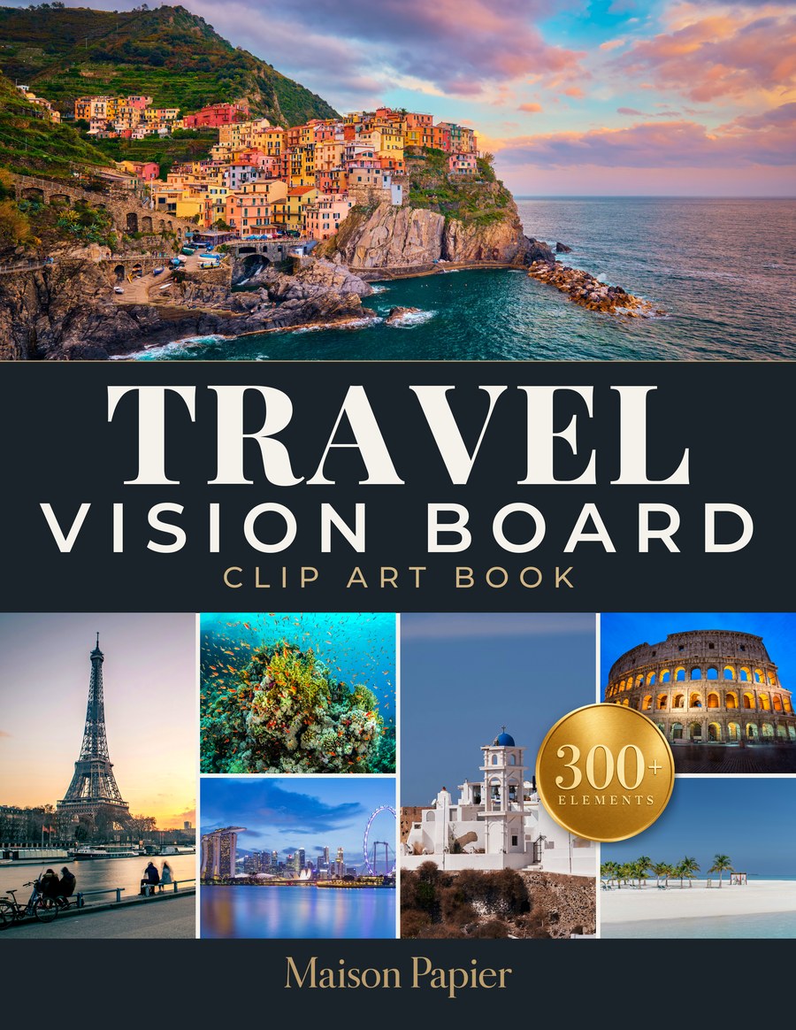 Travel Vision Board Clip Art Book by Maison Papier